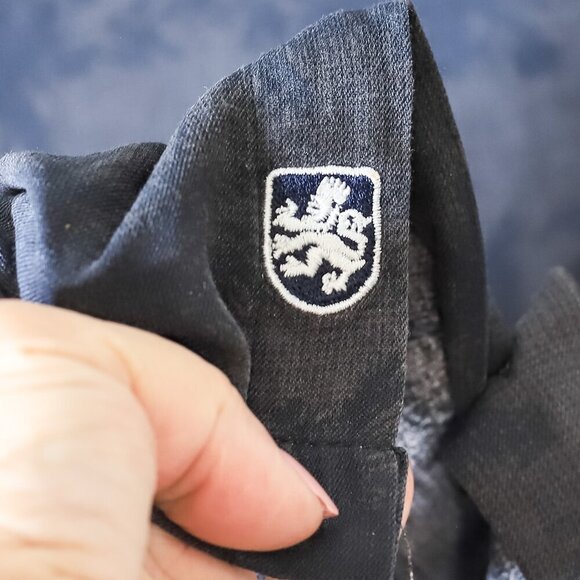 Nat Nast Luxury Originals Size XXL Silk/Cotton blend black w/palm trees button d - Picture 4 of 8